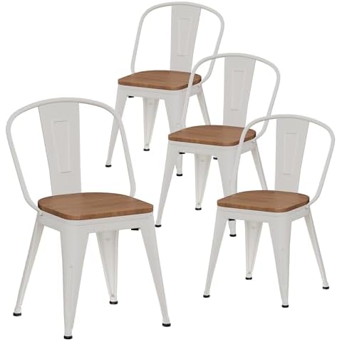 Alunaune 18-Inch Metal Dining Chair Set Cover