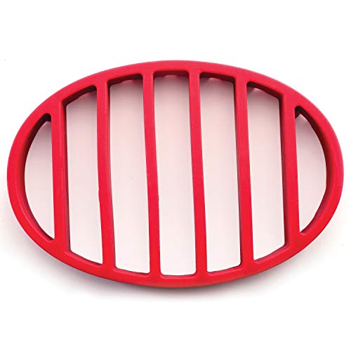 Norpro 405 Oval Silicone Roast Rack, Red #TOP1