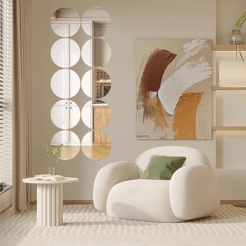 PASOCON 19 Pcs Mirror Centerpieces for Tables, Acrylic Round Small Mirror Trays Decoration Candle Plate Mirrors for Wedding Table Centerpiece Baby Shower Christmas Party Decor and Crafts (6inch/15cm) by PASOCON - Used condition - Image 5