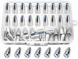 50pcs Bullet Fishing Sinkers Weights Built-in Plastic Core Texas Rig Carolina Rig Punching for Bass Fishing 1/8oz to 3/8oz (1/4oz(50Pack))