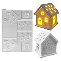 3-teilige Weihnachtshaus Silikonform Set - Für Kerzen, Gips & Seife In Häuserform