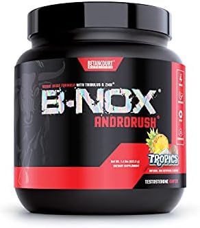 Betancourt Nutrition B-Nox Androrush Pre Workout Supplement with 3 Creatine Blend, BCAA’s, Beta-Alanine, and Energy - Tropics, 35 Servings