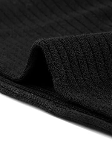 Allegra K Women's V Neck Pullover Slim Fit Top Long Sleeve Stretch Wrap Sweaters Small Black #TOP20