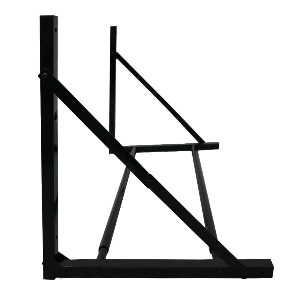 PROREGAL Étagère à pneus Pliable Carrera pour Montage Mural | HxLxP 62x88-122x57cm | jusqu'à 5 pneus | Noir