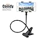 Cell Phone Holder, Lazy Bracket, Universal Mobile Phone Stand, Flexible Clip Mount clamp for iPhone (Black)