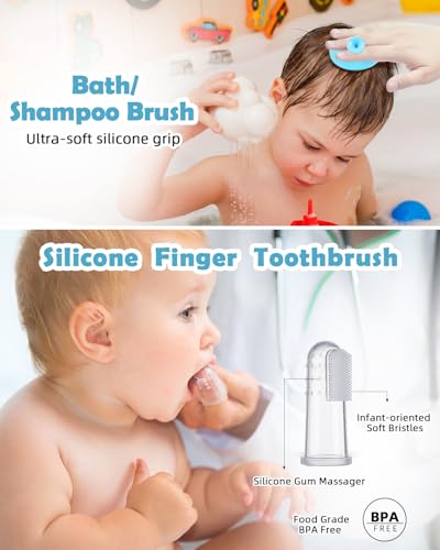 Miniatura 4 de Lictin Set Para Cuidado Del Bebé -12 Piezas Kit De Aseo Para Bebés,Productos Para Bebés, Kits De Puericultura Para Viaje Y El Uso Diario Azul