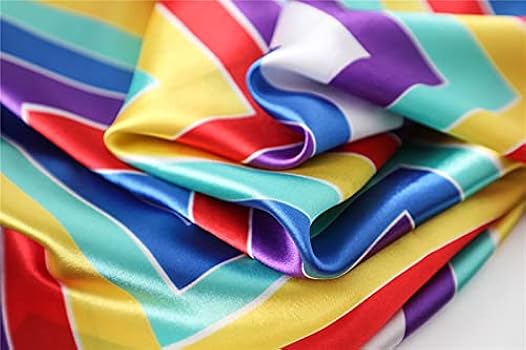 16 Foulard Di Raso 50x50 Cm - Sciarpe Leggere Multicolore Per Donna, Ideali Per Styling E Accessori - Foto 6