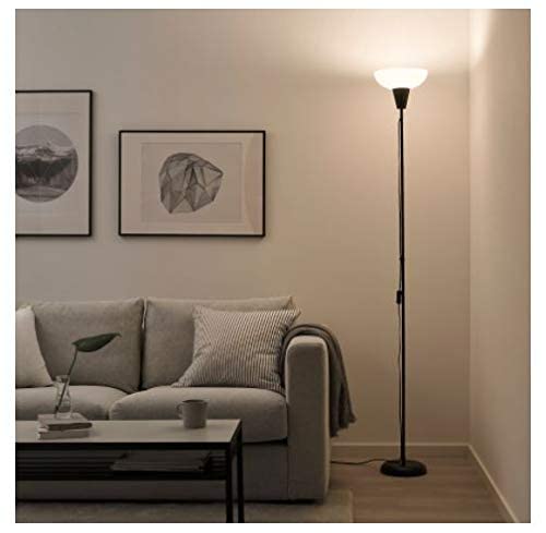 Ikea Tågarp Floor Uplighter, Black/White With Ikea Bulb #TOP1
