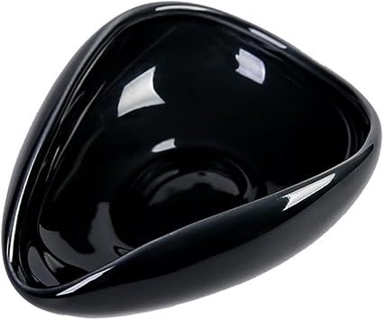 Lasenersm 1 Piece Ceramic Coffee Beans Dosing Cup & Weighing Tray, 4 x 3 Inches, Black