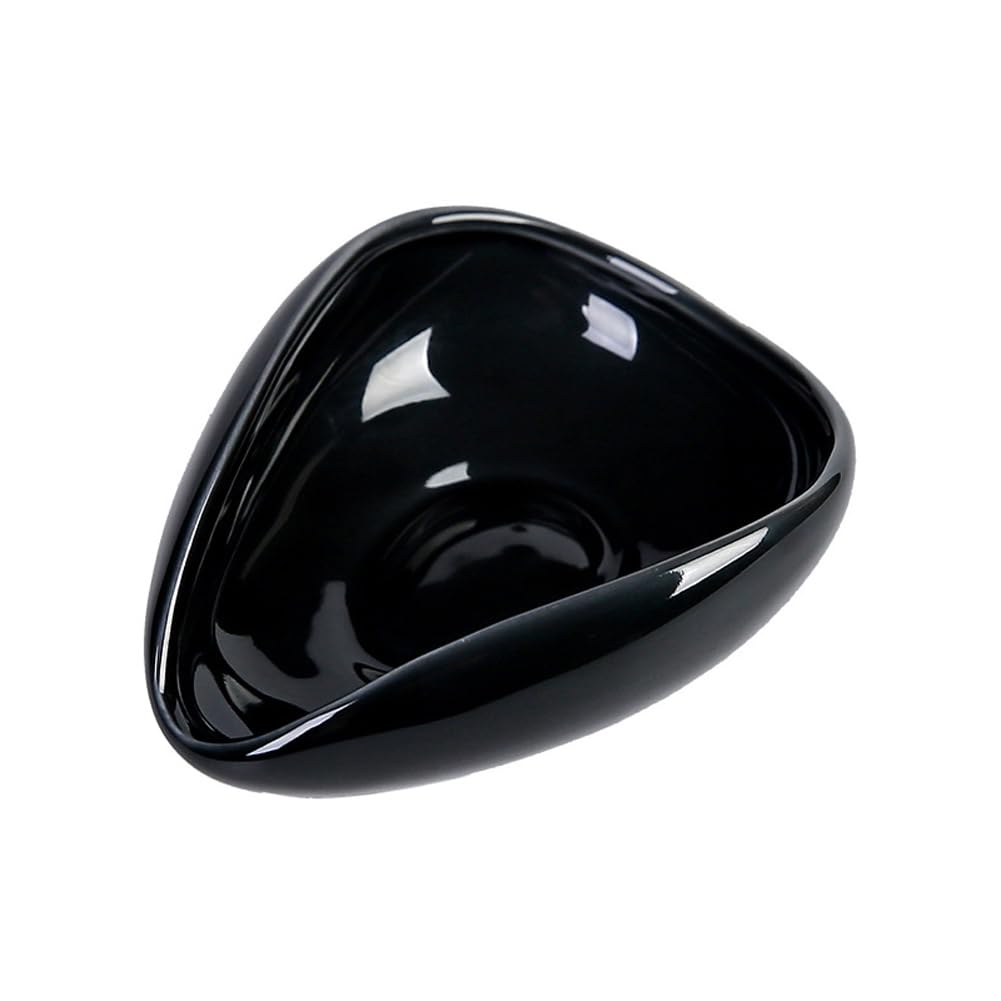 Lasenersm 1 Piece Ceramic Coffee Beans Dosing Cup & Weighing Tray, 4 x 3 Inches, Black