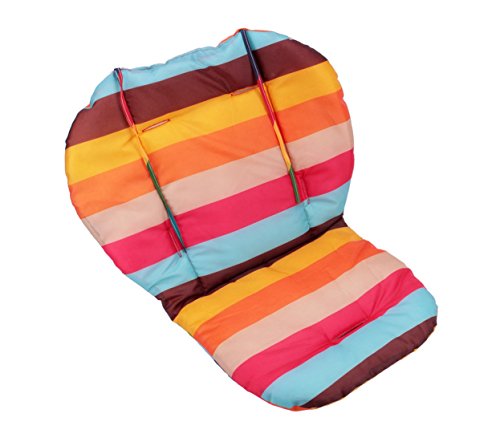 Mokril Baby Stroller/Car Seat/High Chair Rainbow Striped Breathable Water Resistant Cushion Liner Mat Pad Cover Protector #TOP3
