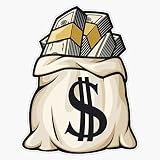 Money Bag Pocket Patch for Men and Women Sticker Vinyl Waterproof Sticker Decal Car Laptop Wall Window Bumper Sticker 5'