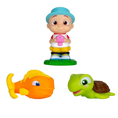 Bandai - Cocomelon: Figuras de Baño Cocomelon (Pez, Tortuga & JJ) (WT80125)