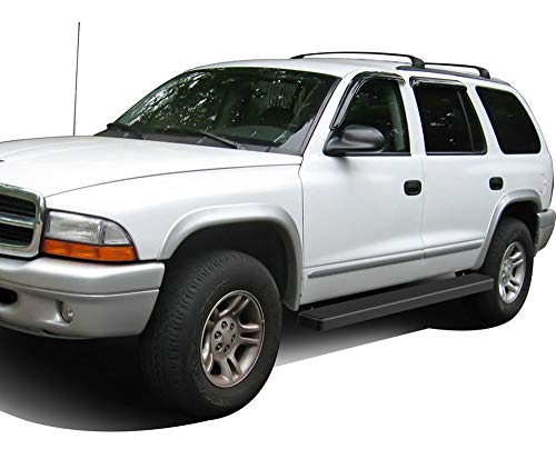 Estribos negros de acero inoxidable 5in para Dodge Durango miniatura 6