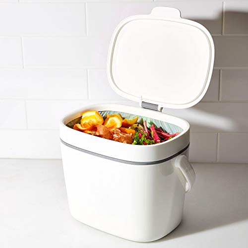 OXO Good Grips EASY-CLEAN COMPOST BIN - WHITE - 1.75 GAL/6.62 L by OXO - Image 9