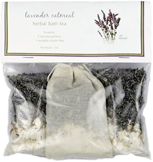 Lavender Oatmeal Bath Tea with Sample Soap - Relaxing, All Natural, Herbal Tub