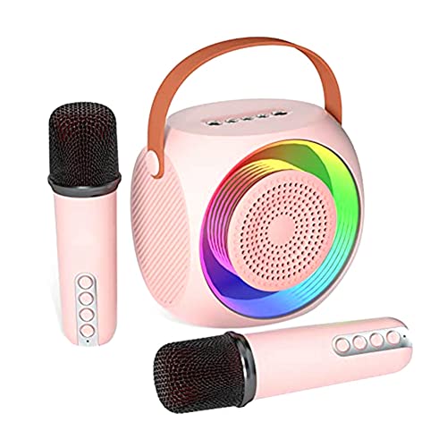 Lbvzxkad Altoparlante Bluetooth Portatile per Karaoke con 2 Microfoni, Adatto per Regali di Compleanno, Feste nel Casa