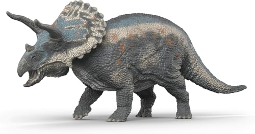 Schleich Dinosaurs | Triceratops 15050 | Dino mit beweglichem Kopf | Dinosaurier Spielzeug zum Sammeln | Geschenk für Mädchen & Jungen | Dino Spielzeug ab 3 Jahre | 22 x 7 x 9 cm