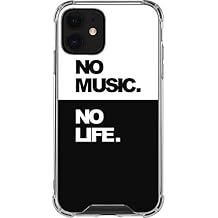 Skinit Clear Phone Case Compatible with iPhone 12 Mini - No Music No Life Design