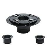 HARPOON Shower Drain Base with ABS 2 Inch Threaded Adjustable Ring and Rubber Coupler for Linear...