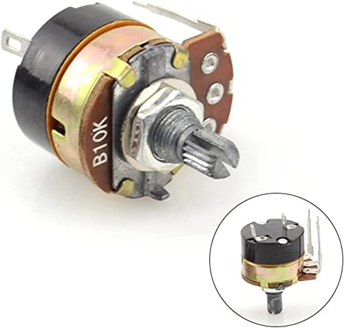Potentiomètre de commutation B50k à axe rotatif et résistance réglable