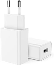 2 Pack USB Charger 10 W, 5 V 2 A Charging Plug USB Adapter, USBA Power Supply Plug Socket Charging Plug Compatible with iPhone, iPad, Samsung, Xiaomi, Google, Tablet and Other Phones Devices Power