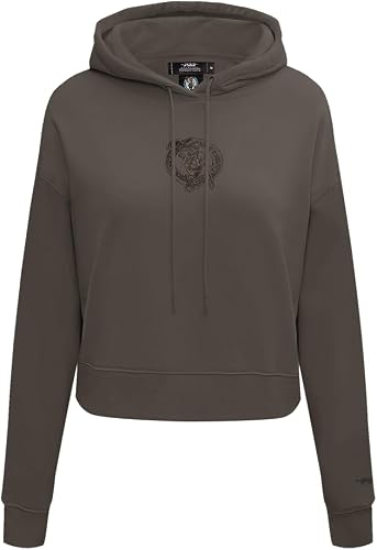 Pro Standard WOMENS NBA BOSTON CELTICS NEUTRAL CROPPED PULLOVER HOODIE DARK TAUP