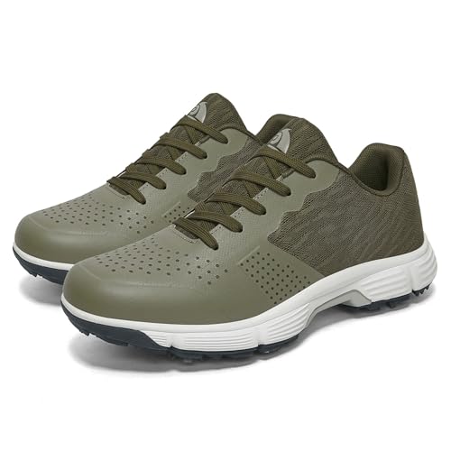 Image of Waterproof Professional Golf Shoes Men Spikes Golf Sneakers Male Outdoor Anti Slip Walking Footwears