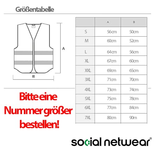 Warnweste/Sicherheitsweste in verschiedenen Farben - personalisiert | IHR Logo - IHR Text | farbig bedruckbar mit Text und/oder Logo | mit Reflex-Leuchtstreifen