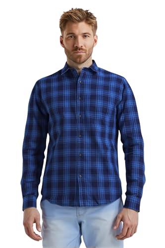 Image of SANE ORIGINALS Ingdigo Washed Checks Pure Cotton Shirt for Men