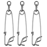 VATEICO Longline Snap Clips,3pcs/6pcs Stainless Steel Fishing Snaps Tuna Clips Long Line Branch Hangers Snaps Fishing Float Decoy Fishing Tackle Easy On/Off 6inch-6pcs
