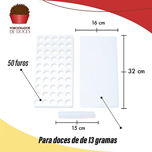Placa Porcionadora De Doces Brigadeiro Beijinho 13g 50 Furos