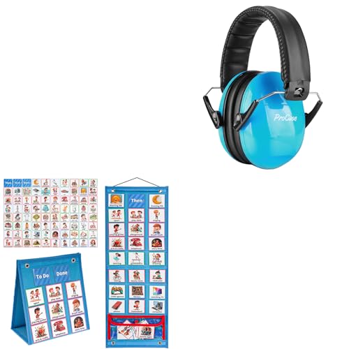 ProCase Kids Ear Protection Bundle with Visual Schedule for Kids
