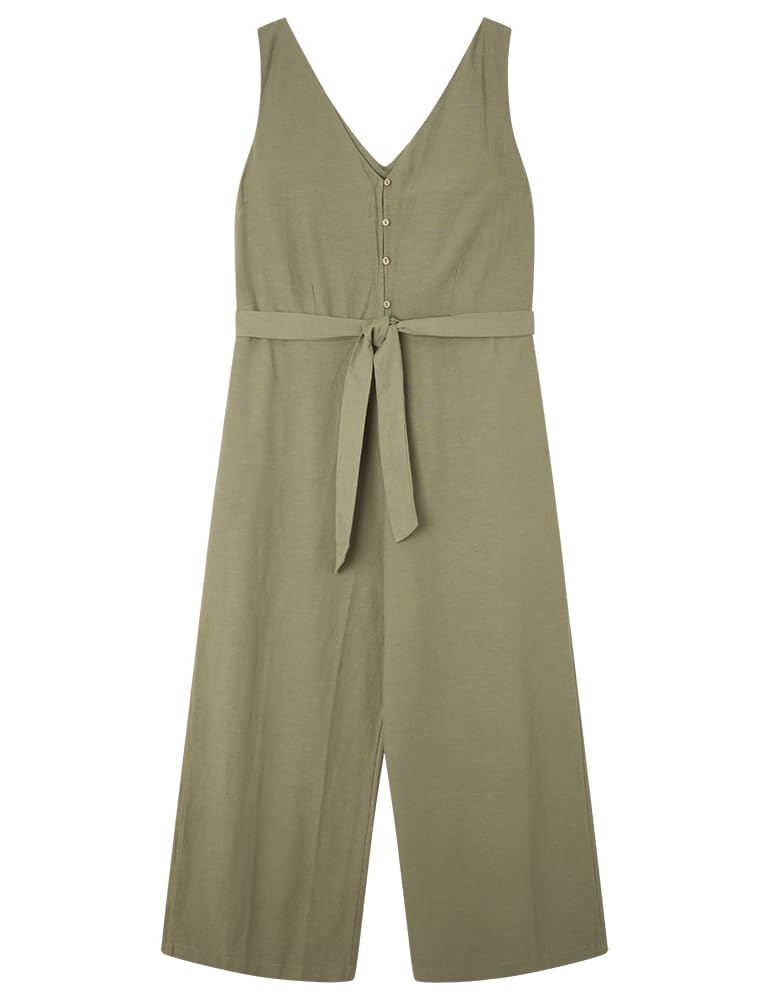 SPRINGFIELD Mono Lino Botones Pantalones Mujer