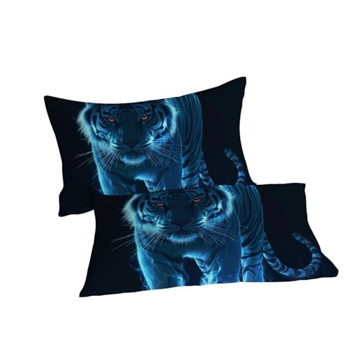 Housse de couette tigre 200x200 linge de lit 3 pièces - 7