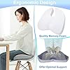galactruly Travel Seat Cushion for Airplane, Foldable Hemorrhoid Pillows for Sitting, Airplane Seat Cushion for Long Flights, Stadium Pillow for Bleachers Long Sitting