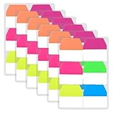 LIQWEI 720 Stück Kleberegisterkarten Tab, Haftstreifen Page Marker Index Haftmarker 6 Farben Page Marker Plastik Haftstreifen Post Für Dokumenten Bücher Tagebuch Dateiverwaltung