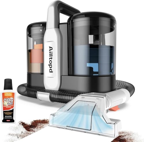 Portable Carpet Cleaner, Powerful Deep Stain Cleaning for Couch, Pets, Stairs, Car Seat, Couch, with...