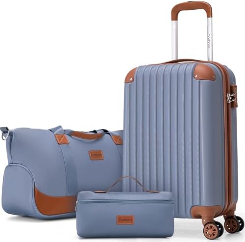 Cosbarn Carry On Luggage,3 Piece Luggage Set,22x14x9 Airline Appr...