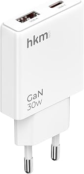 EXTRA SLIM GaN 30W USB-A ve Type-C  ift Portlu H zl   arj Aleti, Ultra  nce G  Adapt r , Beyaz