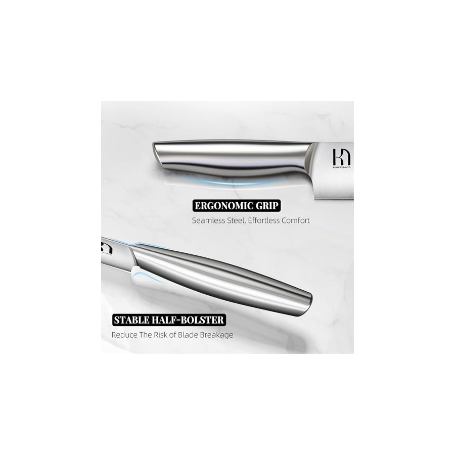 Knife Set Premium, Kitchen Knife Block Set 14 Pcs Japanese High Carbon Stainless Steel Enduring Razor Sharp, Black Chef Knives Set for Kitchen with Built-in Sharpener and Acacia Wood Block