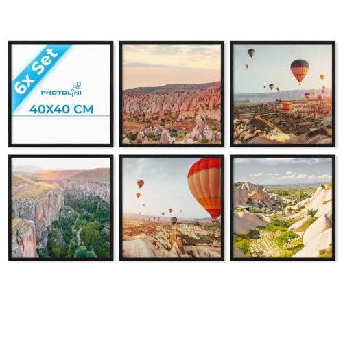 PHOTOLINI Bilderrahmen 40x40 Schwarz
