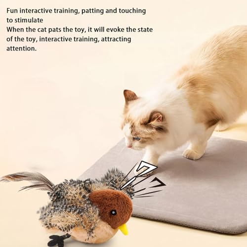 Jouet pour chat électrique interactif en peluche douce avec télécommande - 4