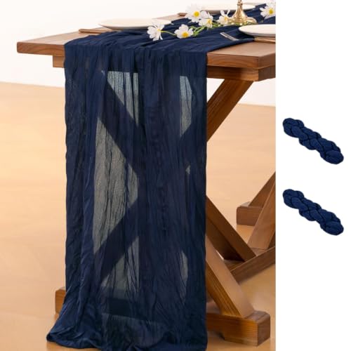 2pcs Cheesecloth Table Runner Fall Boho Wedding Birthday Party Home Decor
