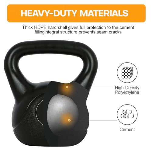Panana Kettlebells Heavy Weight Kettle bell for Home Gym, Coated Heavy Weight Kettlebell Fitness, 6KG, 8KG, 10KG, 12KG, 14KG, 16KG - Image 6