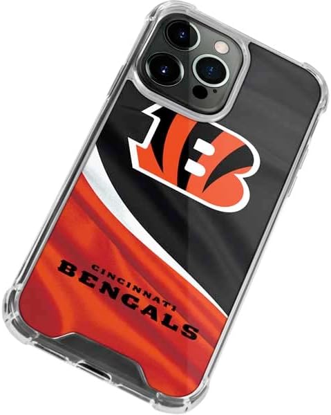 Skinit Clear Phone Case Compatible with iPhone 14 Pro Max - Officially Licensed NFL Cincinnati Bengals Design