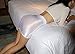 Women's Shiny Sheer See-Through Tight Bodycon Pencil Micro Short Silk Stockings Mini Skirt Night Clubwear Sexy Lingerie (White)