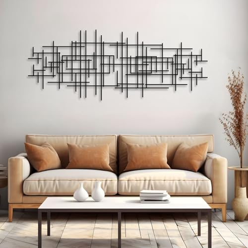 yumcake Abstract Geometric Metal Wall Art, Abstract Wall Decor, Geometric