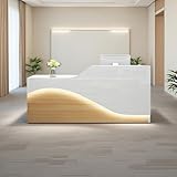 Rezeptionstisch mit abschließbaren Schubladen und Stauraum, verstellbarer Aktenschrank für Hotels, Veranstaltungen und Tagungsorte, linke Seite, 200 x 60 x 100 cm