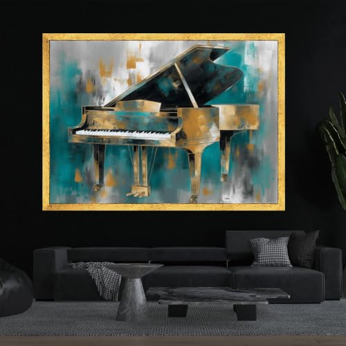 Toile de piano à queue abstrait pour illuminer votre salon moderne